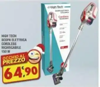 HIGH TECH SCOPA ELETTRICA CORDLESS RICARICABILE 150W