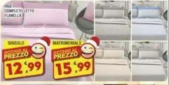 IRGE COMPLETO LETTO FLANELLA MATRIMONIALE