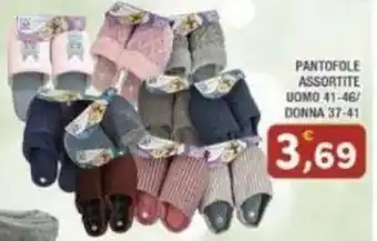 PANTOFOLE ASSORTITE UOMO 41-46/ DONNA 37-41