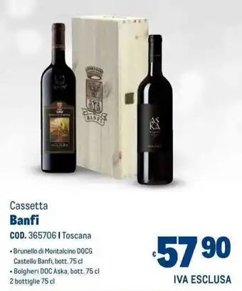 Cassetta Banfi