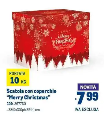 Metro Scatola con coperchio "Merry Christmas" offerta