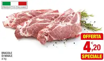 Gran mercato BRACIOLE DI MAIALE al kg offerta