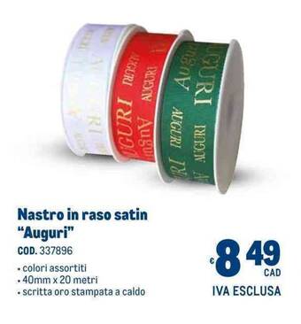 Metro Nastro in raso satin "Auguri" offerta