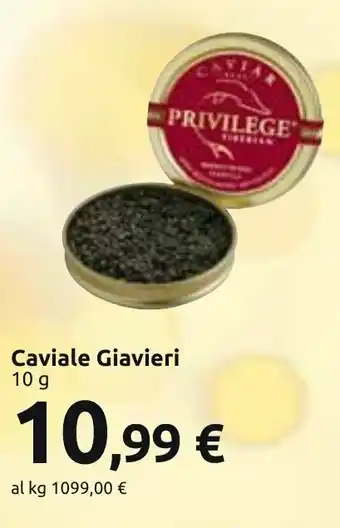 Carrefour Caviale Giavieri 10 g offerta