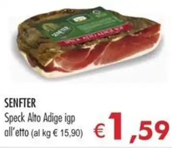 MerSi Supermercati SENFTER Speck Alto Adige igp all'etto offerta