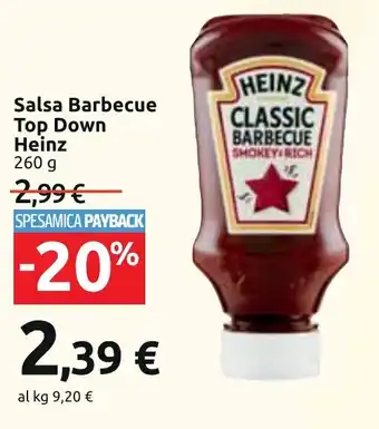 Carrefour Salsa Barbecue Top Down Heinz 260 g offerta