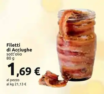Carrefour Filetti di Acciughe sott'olio 80 g offerta