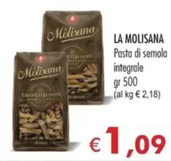 MerSi Supermercati LA MOLISANA Pasta di semola integrale gr 500 offerta