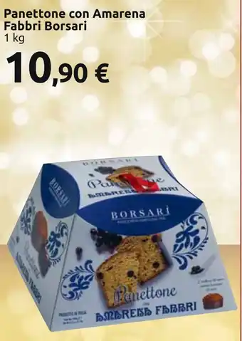 Carrefour Panettone con Amarena Fabbri Borsari 1 kg offerta