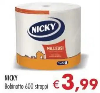 MerSi Supermercati NICKY Bobinotto 600 strappi offerta