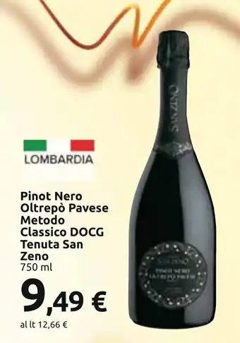 Carrefour Pinot Nero Oltrepò Pavese Metodo Classico DOCG Tenuta San Zeno 750 ml offerta