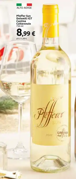 Carrefour Pfeffer Sun Dolomiti IGT Cantina Colterenzio 750 ml offerta