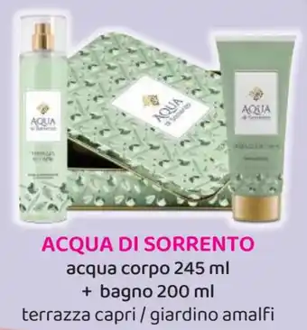 Acqua & Sapone ACQUA DI SORRENTO acqua corpo 245 ml + bagno 200 ml terrazza capri / giardino amalfi offerta