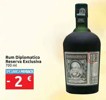 Carrefour Rum Diplomatico Reserva Exclusiva 700 ml offerta
