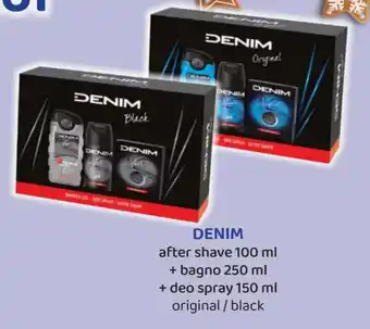 Acqua & Sapone DENIM after shave 100 ml + bagno 250 ml + deo spray 150 ml original / black offerta