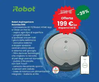 Interspar Robot Aspirapolvere Roomba 698 offerta