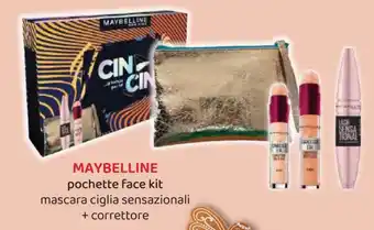 Acqua & Sapone MAYBELLINE pochette face kit mascara ciglia sensazionali + correttore offerta