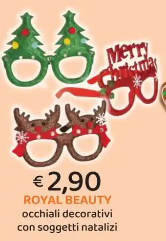Acqua & Sapone ROYAL BEAUTY occhiali decorativi con soggetti natalizi offerta
