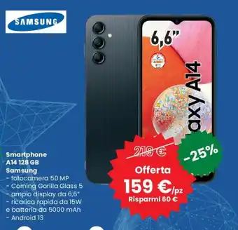 Interspar Smartphone A14 128 GB Samsung offerta