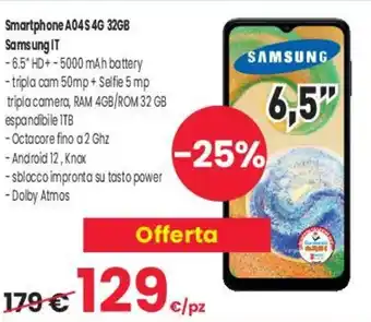 Interspar Smartphone A04S 4G 32GB Samsung IT offerta