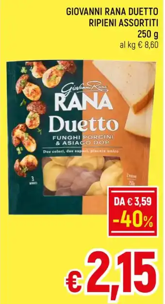 A&O GIOVANNI RANA DUETTO RIPIENI ASSORTITI 250 g offerta