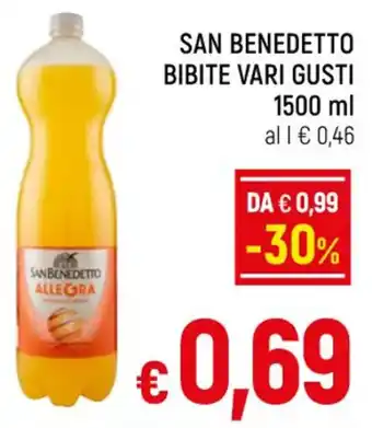 A&O SAN BENEDETTO BIBITE VARI GUSTI 1500ml offerta