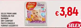 A&O SELEX PRIMI ANNI PANNOLINI PER BAMBINI DRY COMFORT PACCO SINGOLO FORMATI ASSORTITI offerta