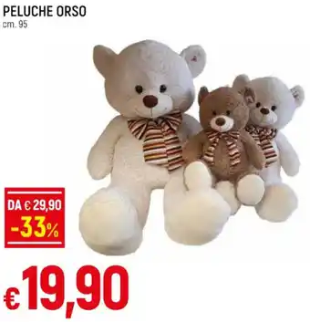 Famila Superstore PELUCHE ORSO cm 95 offerta