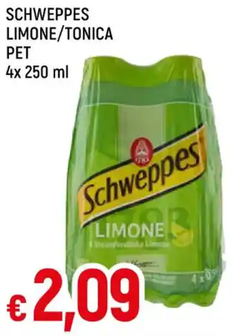 SCHWEPPES LIMONE/TONICA PET 4x 250 ml