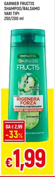 Famila Superstore GARNIER FRUCTIS SHAMPOO/BALSAMO VARI TIPI 250/200 ml offerta