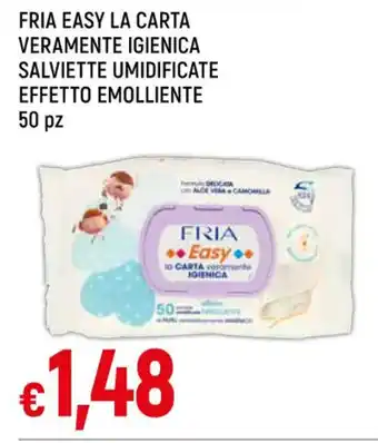 FRIA EASY LA CARTA VERAMENTE IGIENICA SALVIETTE UMIDIFICATE EFFETTO EMOLLIENTE 50 pz