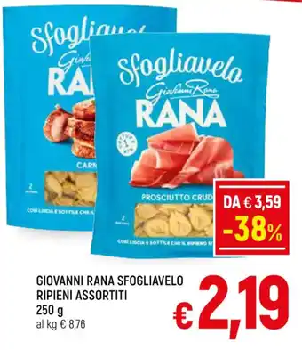 Famila Market GIOVANNI RANA SFOGLIAVELO RIPIENI ASSORTITI 250 g offerta
