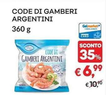 Gelmarket CODE DI GAMBERI ARGENTINI 360 g offerta
