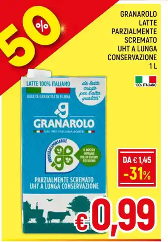 Famila Market GRANAROLO LATTE PARZIALMENTE SCREMATO UHT A LUNGA CONSERVAZIONE 1 L offerta