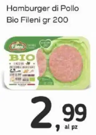 Famila Hamburger di Pollo Bio Fileni gr 200 offerta