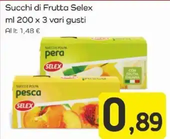 Famila Succhi di Frutta Selex ml 200 x 3 vari gusti offerta