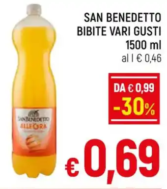 Famila Market SAN BENEDETTO BIBITE VARI GUSTI 1500 ml offerta