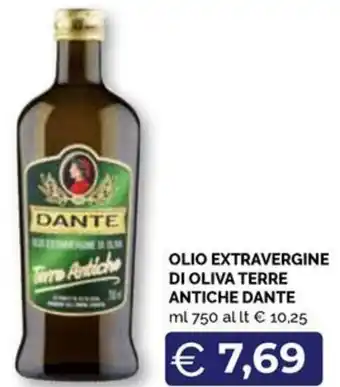 Maxisconto OLIO EXTRAVERGINE DI OLIVA TERRE ANTICHE DANTE ml 750 offerta