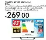 Bennet Saba Smart TV 43 LED SA43K67A9 offerta