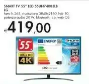 Bennet LG Smart TV 55'' LED 55UN74003LB offerta
