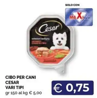 CIBO PER CANI CESAR VARI TIPI 150 gr