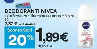 Coop Nivea Deodorante offerta