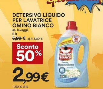 Coop Omino Bianco Detersivo lavatrice offerta