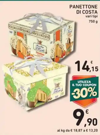 Spazio Conad PANETTONE DI COSTA vari tipi 750 g offerta