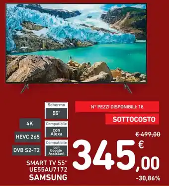 Spazio Conad SMART TV 55" UE55AU7172 SAMSUNG offerta