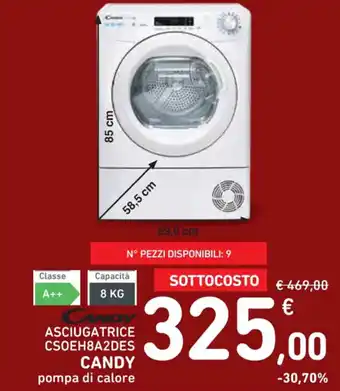 Spazio Conad ASCIUGATRICE CSOEH8A2DES CANDY offerta