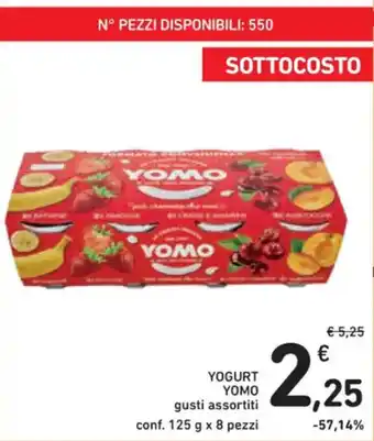 Spazio Conad YOGURT YOMO gusti assortiti conf. 125 g x 8 pezzi offerta