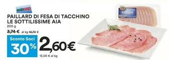 Coop Aia Paillard Di Fesa Di Tacchino 200 G(ml) offerta