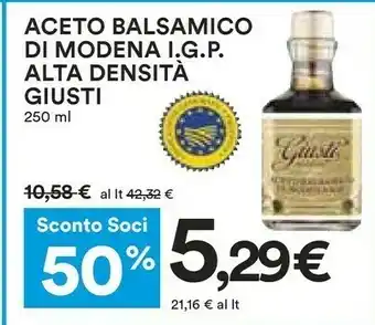 Coop Casa Modena Aceto balsamico offerta