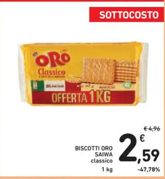 Spazio Conad BISCOTTI ORO SAIWA classic 1 kg offerta